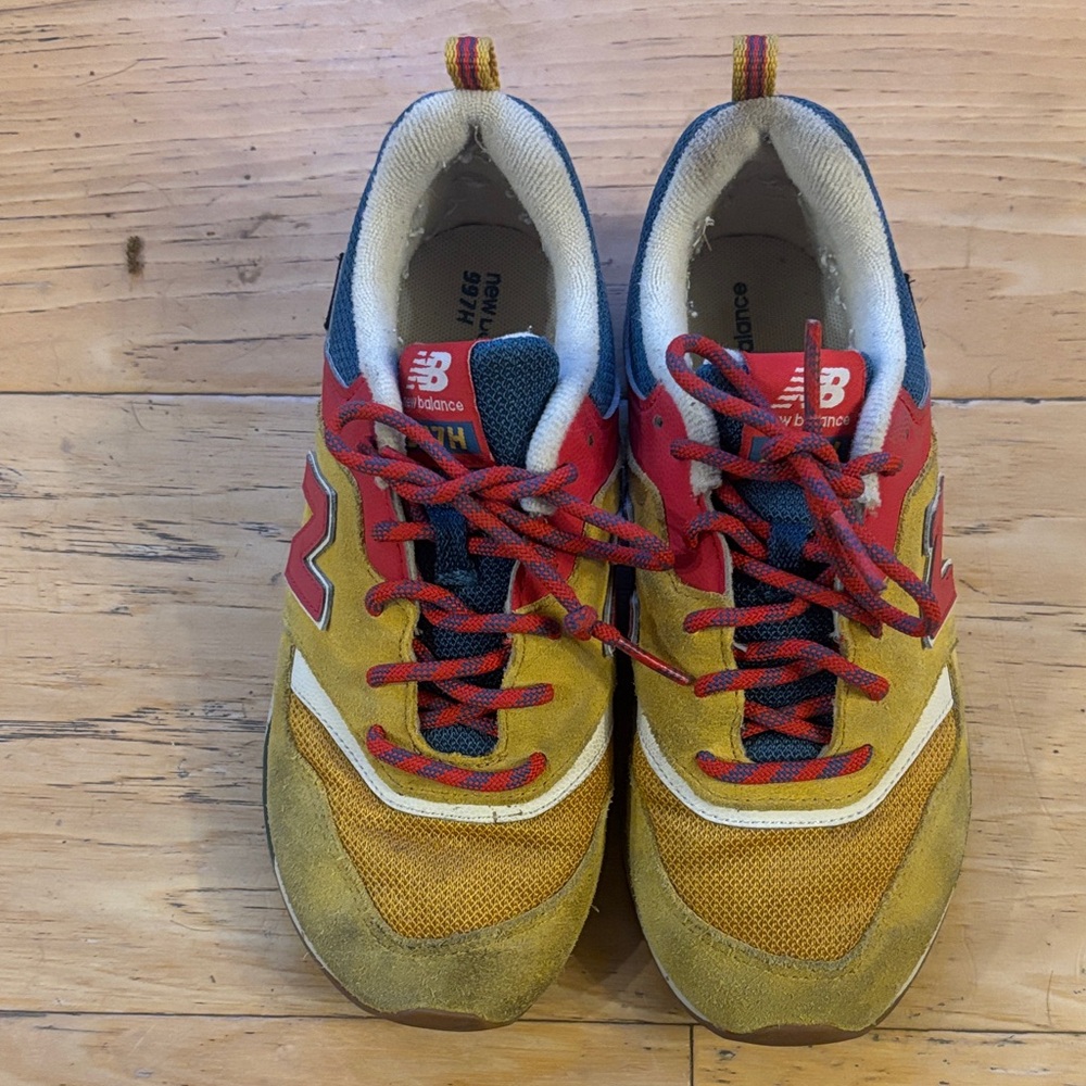 New Balance Yellow Red Blue Colorblock Kids Sneakers